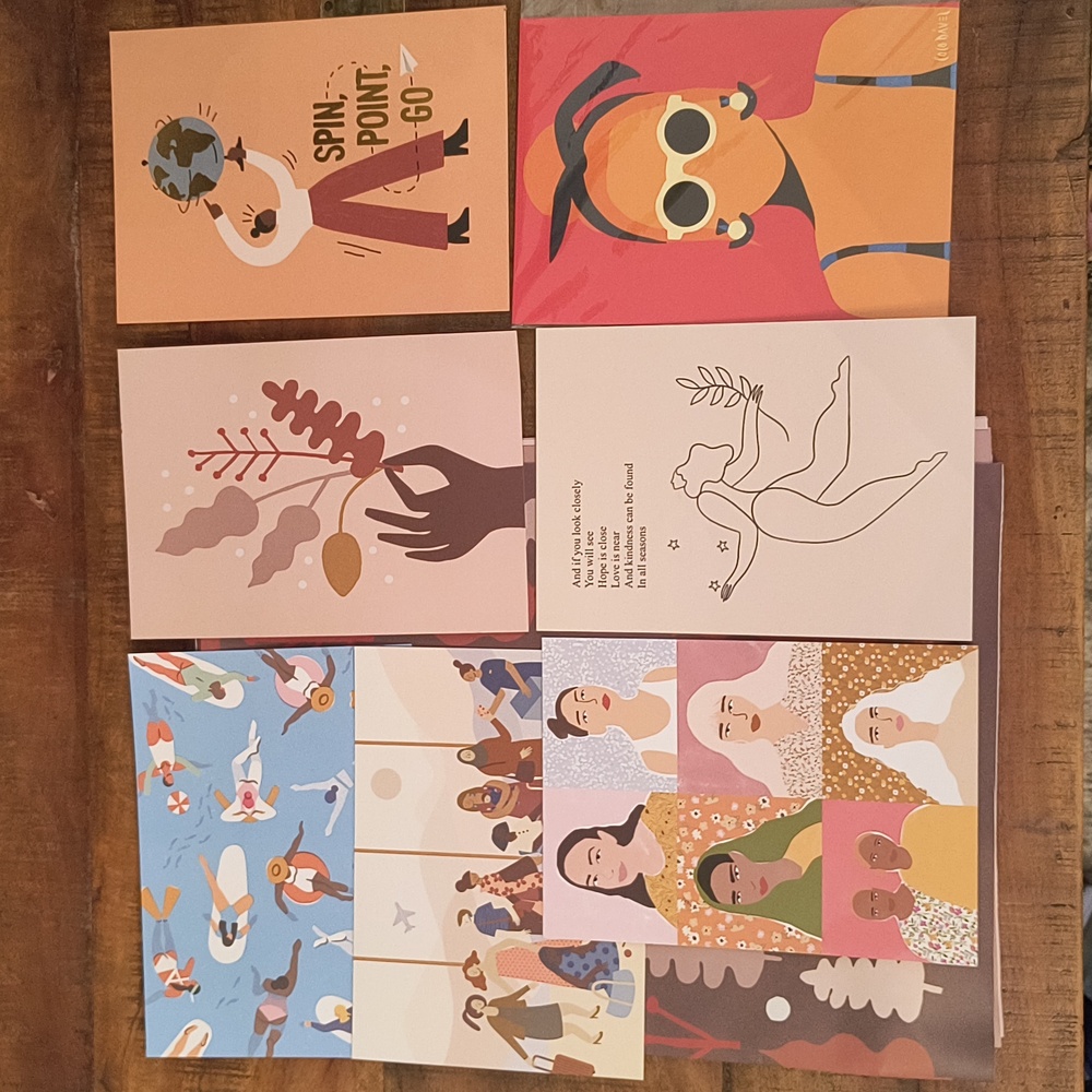Causebox postcards and wrapping paper